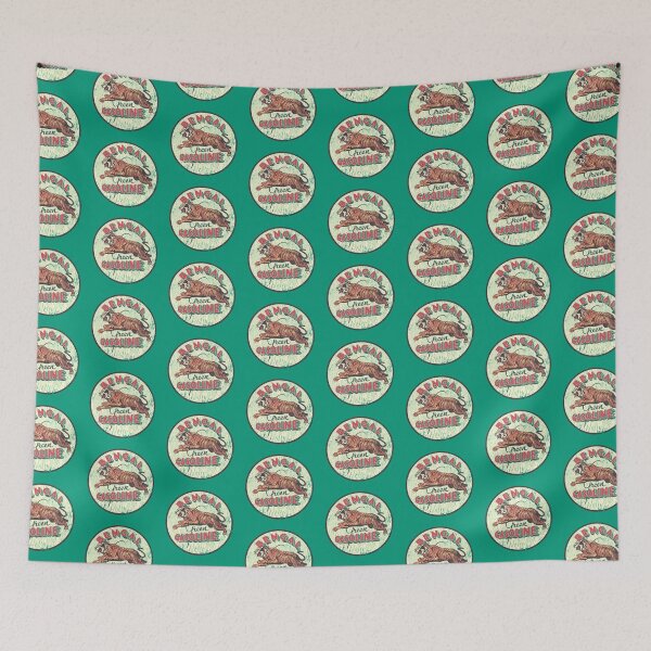 Item preview, Bengal Green Gasoline 1950s-60s - age, worn, vintage print. designed and sold by retropetrol.