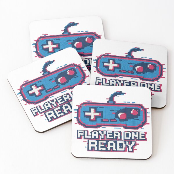 Item preview, Player One Ready – Glitch Pixel Controller designed and sold by ShadowScales Art.