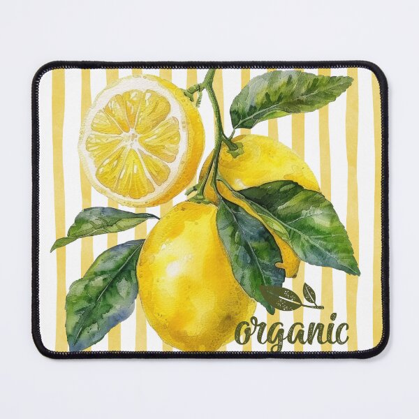 Item preview, Vintage lemons on strips yellow. designed and sold by ZipSDesigns.
