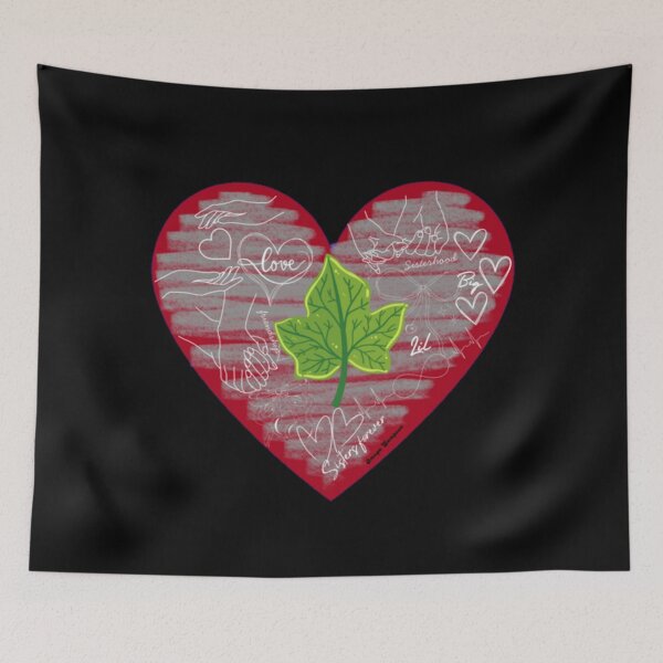 Item preview, Sisterly Love Ivy Red Heart designed and sold by artbyomega.