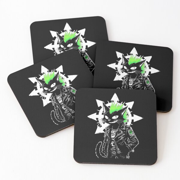 Item preview, Chaos Cat - Black Cat of Anarchy with Chaos Star Symbol designed and sold by Ikaroots.