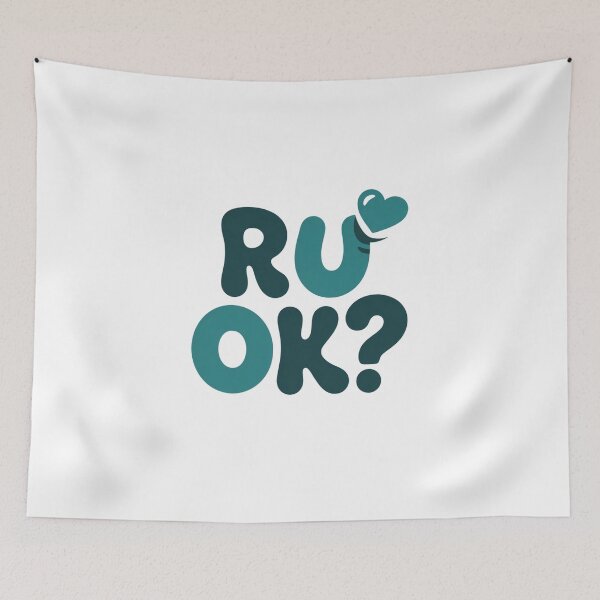 Item preview, Minimalist R U OK Shirt – Mental Health Awareness Typography Graphic designed and sold by Okada's t-shirts & accessories.