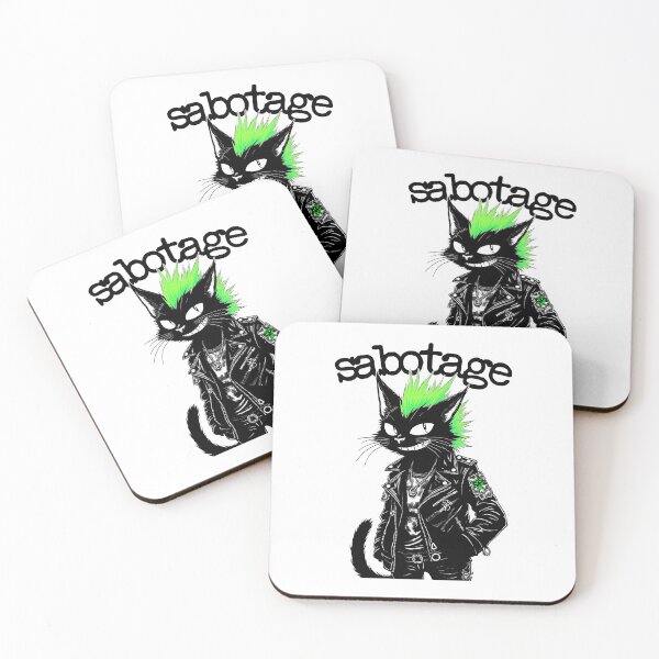 Item preview, Black Cat of Anarchy - Sabotage Cat designed and sold by Ikaroots.