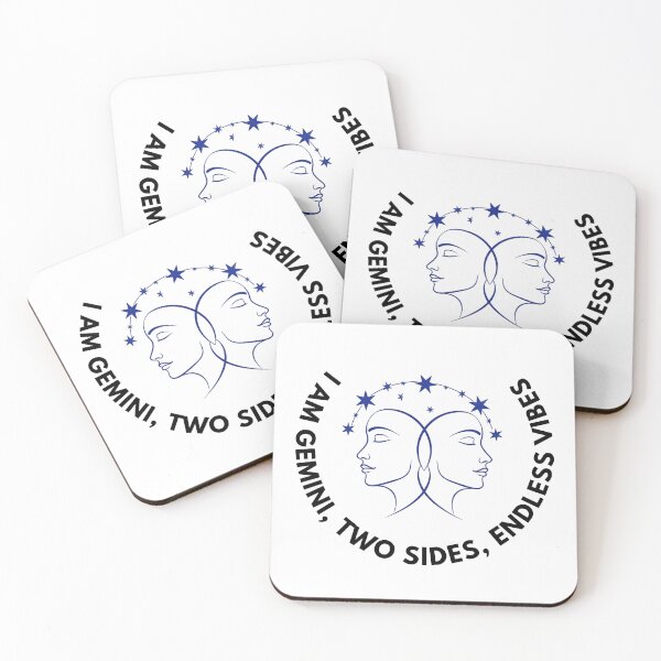 Item preview, Gemini Zodiac – Mirrored Faces with Stars designed and sold by Nuvra Clothing.