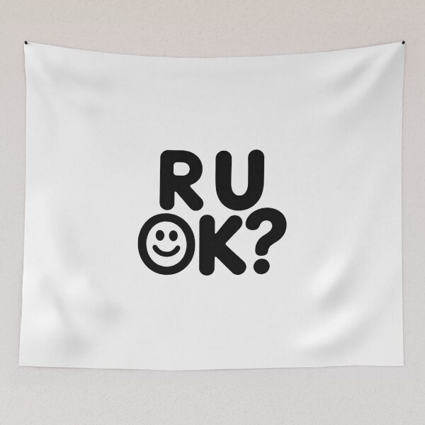 Item preview, Minimalist R U OK Shirt – Mental Health Awareness Typography Graphic designed and sold by Okada's t-shirts & accessories.
