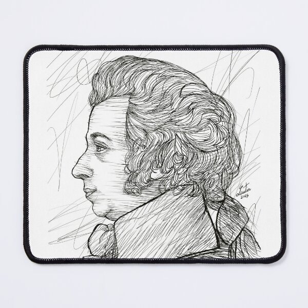 Item preview, WOLFGANG AMADEUS MOZART ink portrait .3 designed and sold by lautir.