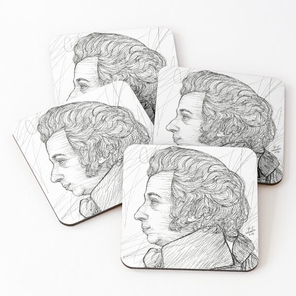 Item preview, WOLFGANG AMADEUS MOZART ink portrait .3 designed and sold by lautir.