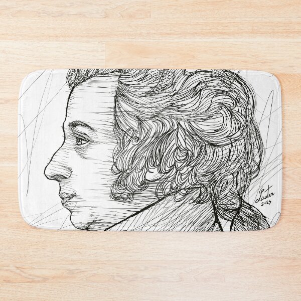 Item preview, WOLFGANG AMADEUS MOZART ink portrait .3 designed and sold by lautir.
