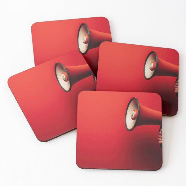 Item preview, Red background with megaphone designed and sold by anytka.