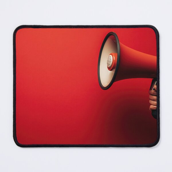 Item preview, Red background with megaphone designed and sold by anytka.