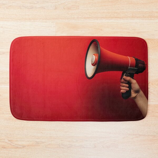 Item preview, Red background with megaphone designed and sold by anytka.