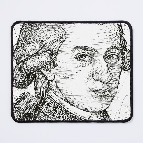 Artikelvorschau, WOLFGANG AMADEUS MOZART Tuscheportrait .4 entworfen und verkauft von lautir.