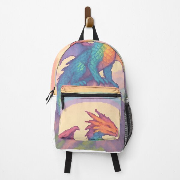 Item preview, Pastel Pixel Game Fantasy Rainbow Dragon designed and sold by Imaginationbeyond.