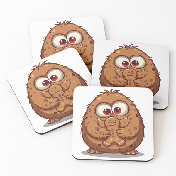 Item preview, Cute monster with Christmas cookie designed and sold by StormArte.