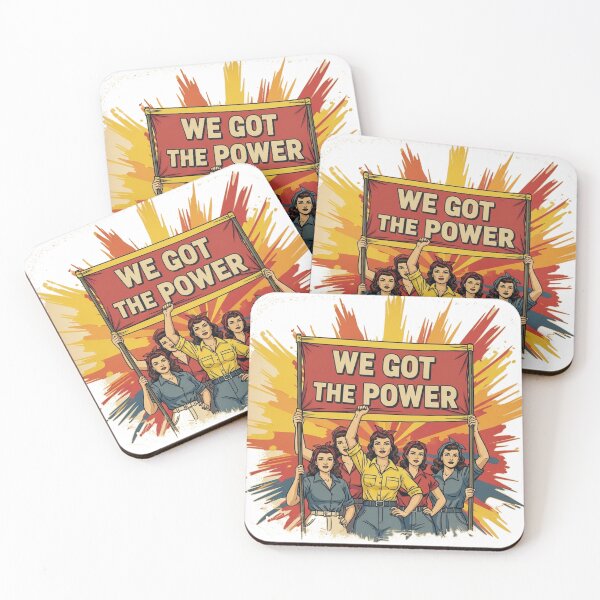 Item preview, United by Power – Retro Feminine Art designed and sold by Nave Curious Stuff.