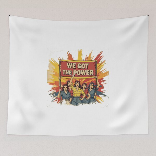 Item preview, United by Power – Retro Feminine Art designed and sold by Nave Curious Stuff.