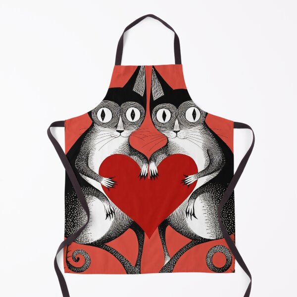 Item preview, Two playful cats holding a heart designed and sold by anytka.