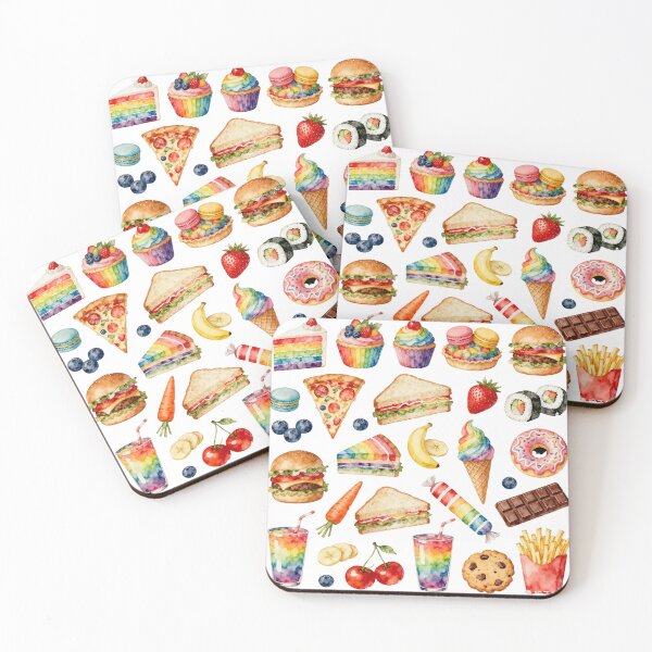 Item preview, Rainbow Food Watercolor Collection designed and sold by LuckCraftStudio.