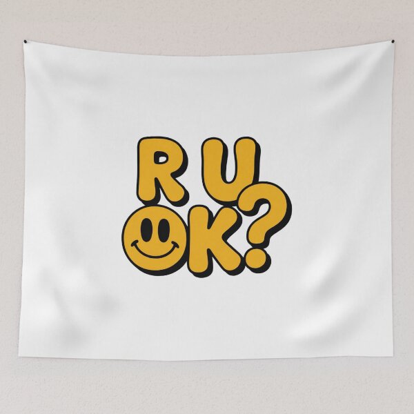 Item preview, Minimalist R U OK Shirt – Mental Health Awareness Typography Graphic designed and sold by Okada's t-shirts & accessories.