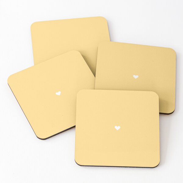 Item preview, White heart on yellow background designed and sold by Karf  ..