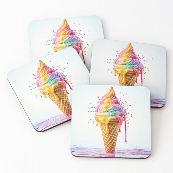 Item preview, Vibrant ice cream cone designed and sold by anytka.