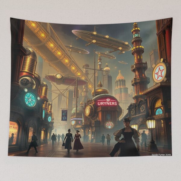 Item preview, Steampunk alleys & lantern vibes – where stories whisper & taverns awaken in golden light designed and sold by FotoworldEdel.