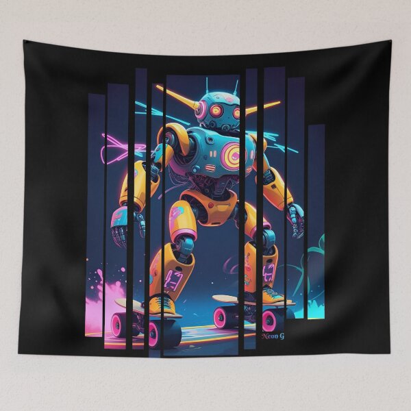 Item preview, Skater robot with neon spray 9 designed and sold by Neon G.