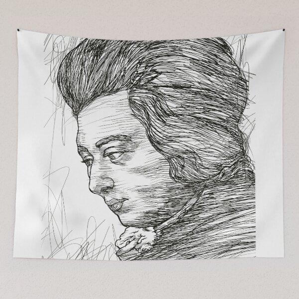 Item preview, WOLFGANG AMADEUS MOZART ink portrait .5 designed and sold by lautir.