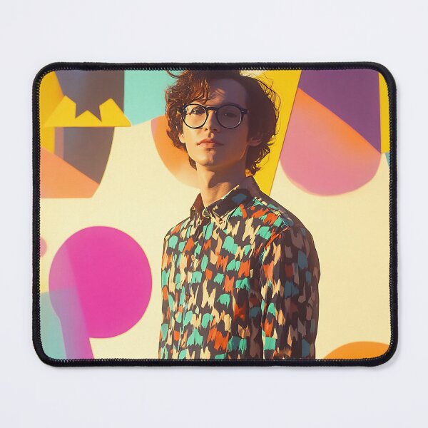 Item preview, Young man poses in colorful backdrop designed and sold by anytka.