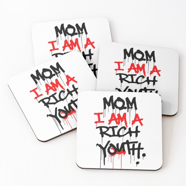 Item preview, Mom I Am a Rich Youth - Bold Graffiti Art with Dripping Paint designed and sold by Colorful-Garden.