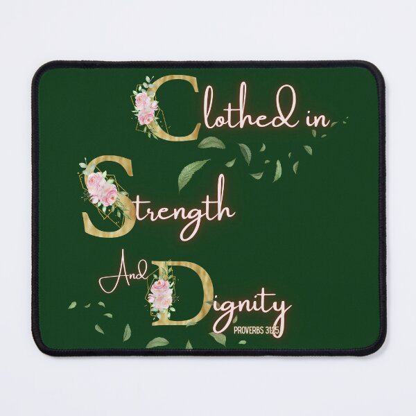 Item preview, Clothed in Strength and Dignity – Proverbs 31:25 Bible Verse designed and sold by Ausra789.