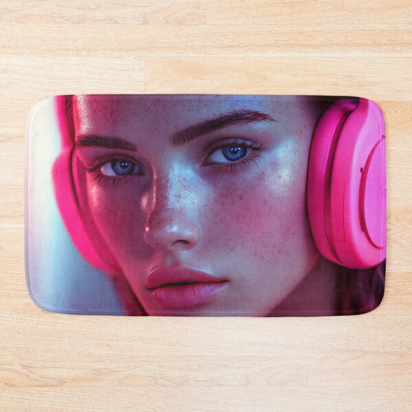 Item preview, Young woman with vibrant headphones designed and sold by anytka.