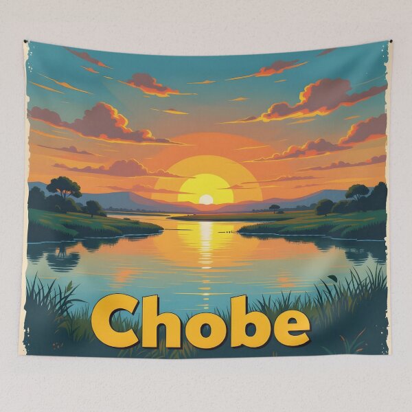 Item preview, Chobe National Park: Vintage-Style Painterly Travel Poster designed and sold by LSVart.