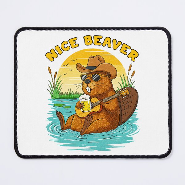 Item preview, Nice Beaver Playing Guitar Funny designed and sold by TeeARTHY.