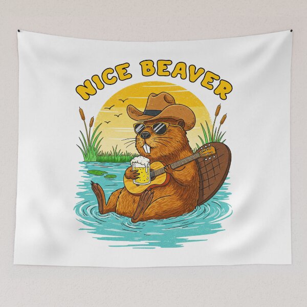 Item preview, Nice Beaver Playing Guitar Funny designed and sold by TeeARTHY.