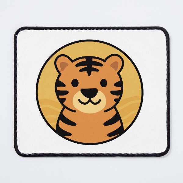 Item preview, Tiger Minimalist Round Jungle Animal Illustration designed and sold by PinFlick.