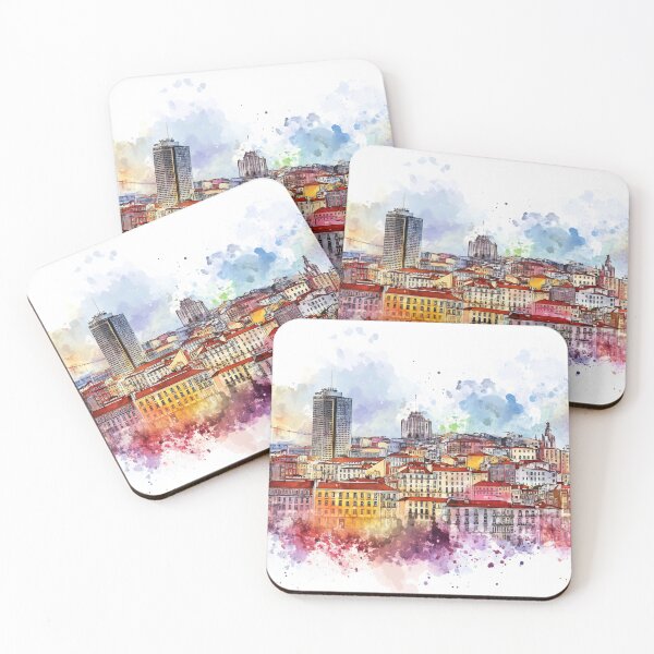 Item preview, Lisbon sunset cityscape designed and sold by anytka.