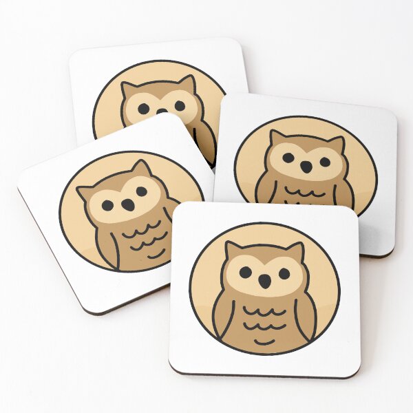 Item preview, Cute Owl Round Minimalist Animal Illustration designed and sold by PinFlick.