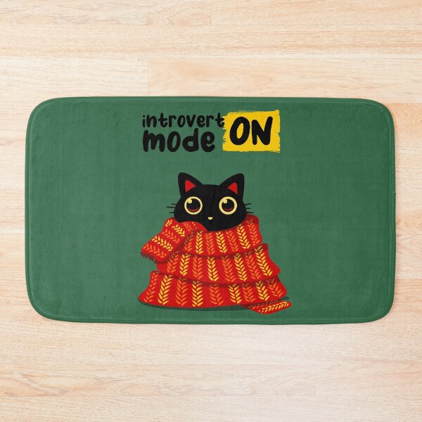 Item preview, Introvert Mode ON – Cozy Cat Wrapped in Scarf designed and sold by erion5k.