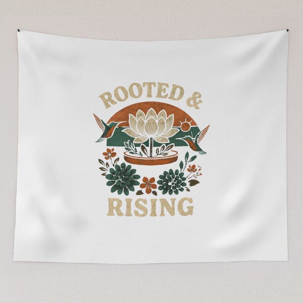 Item preview, Rooted and Rising Lotus Flower Spiritual Growth Design designed and sold by Furr-n-Purr.