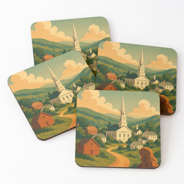 Item preview, Strafford Vermont - Cozy Americana Vintage Landscape designed and sold by Mo & Ko Design.