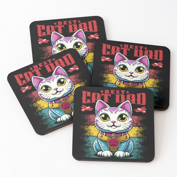 Item preview, Retro Fathers Day Cat World's Best Cat Dad Ever designed and sold by FemmePod.