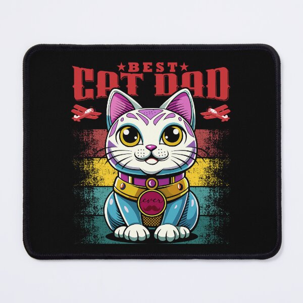 Item preview, Retro Fathers Day Cat World's Best Cat Dad Ever designed and sold by FemmePod.