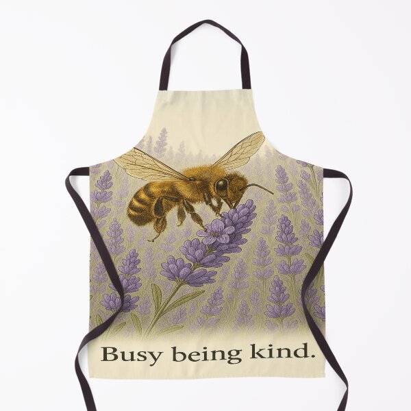 Item preview, Busy Being Kind – Realistic Bee in Lavender Field designed and sold by Witty Moon.