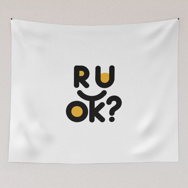 Item preview, Minimalist R U OK Shirt – Mental Health Awareness Typography Graphic designed and sold by Okada's t-shirts & accessories.