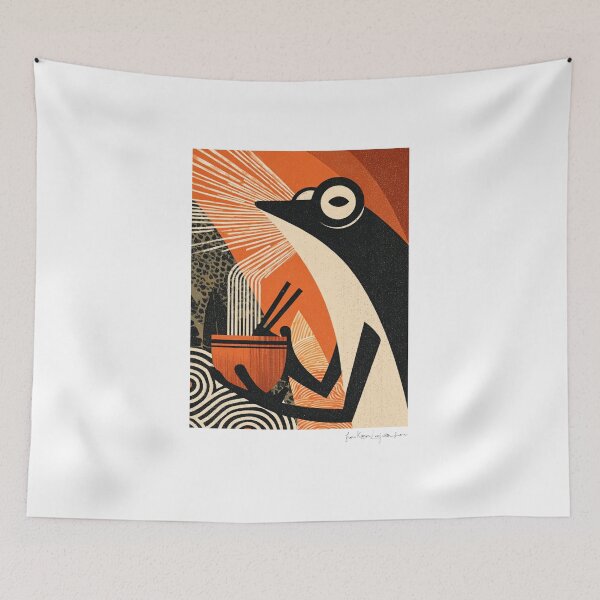 Item preview, Frog and bowl of noodles designed and sold by Karen Lee J.