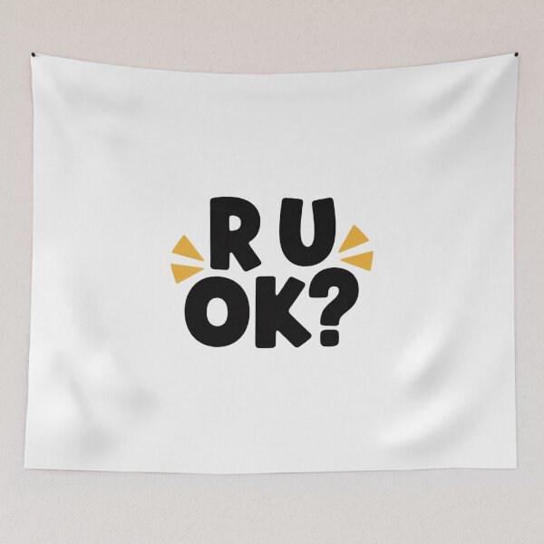 Item preview, Minimalist R U OK Shirt – Mental Health Awareness Typography Graphic designed and sold by Okada's t-shirts & accessories.