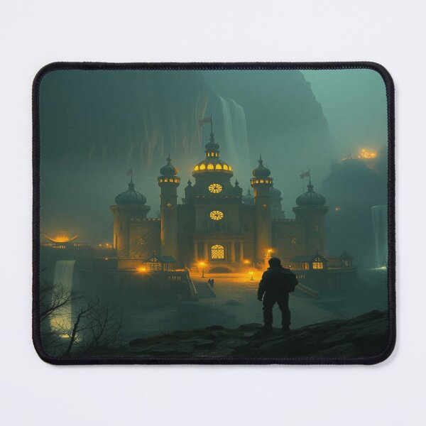 Item preview, Mystical Castlelight & Waterfall Dreams - The path of the explorer calls, between fog & light designed and sold by FotoworldEdel.