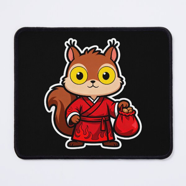 Item preview, Squirrel in Flame-patterned Hanfu designed and sold by LuckCraftStudio.