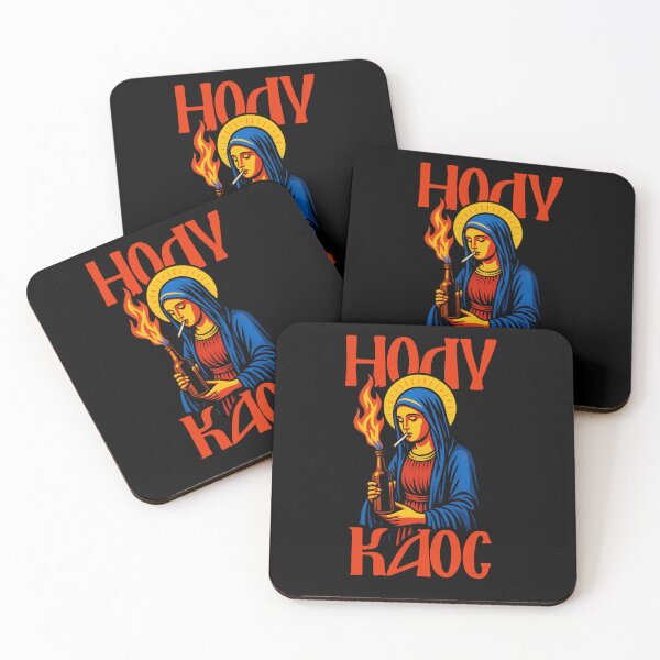 Item preview, Virgin Mary with Molotov Cocktail - Holy Chaos Quote designed and sold by Ikaroots.
